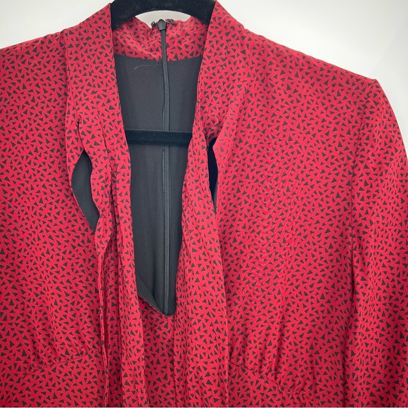 Yves Saint Laurent Silk Mini Dress Long Sleeve Polka Dot Keyhole Bodycon F36 YSL - Picture 6 of 16